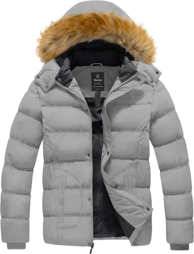 Miniatura 7 de Wantdo - Chaqueta de invierno con capucha y forro interior para hombre