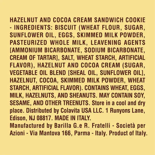 Miniatura 3 de Mulino Bianco Baiocchi 9.17 oz (260 g) – Galleta #1 Italia hecha con ingredientes naturales – Auténticas galletas italianas rellenas de crema