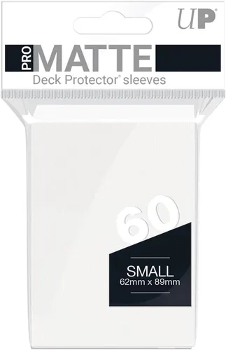 Ultra Pro PRO-Matte Fundas protectoras de cubierta pequeñas para Yu-Gi-Oh y Cardfight Vanguard, color blanco (60 unidades)