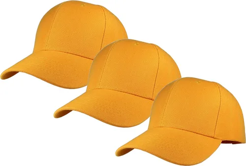 Miniatura 32 de Gelante - Gorra lisa de béisbol ajustable con correa trasera (3 unidades)