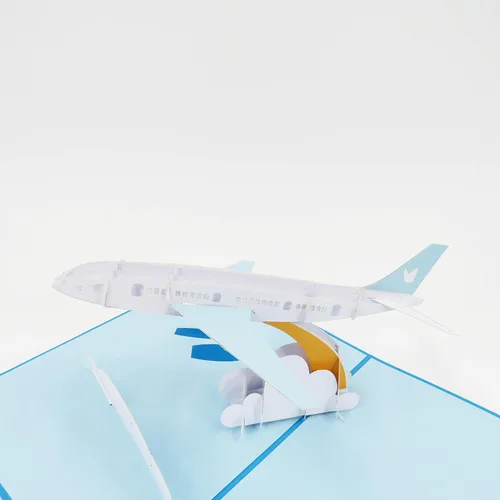 Miniatura 5 de Jet Airplane Pop Up Card - Tarjeta de cumpleaños, tarjeta de graduación, tarjeta de felicitación, tarjeta de jubilación, tarjeta de aniversario