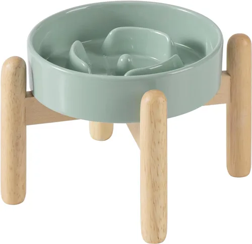 Miniatura 55 de Havniva Tazón de cerámica de 0.9 tazas para perros de alimentación lenta para perros pequeños, alimentador lento para mascotas de 6.1 pulgadas, 1 x
