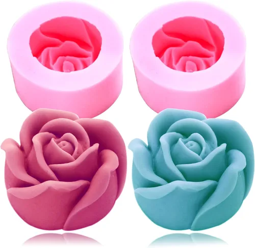 Miniatura 7 de 2 moldes de silicona para jabón de flor de peonía, moldes de vela de resina 3D, moldes de silicona para fondant de flores, para decoración de 2