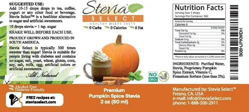 Miniatura 4 de Stevia Select Stevia Drops Pumpkin Spice, Caramel, & Maple Keto Coffee Sabores Sin Azúcar Paquete Paquete (3) Sabor Stevia 2 Oz.