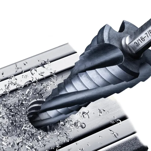 Miniatura 13 de GRENPRO Broca escalonada para juego de metal, broca de paso grande de 1/4" - 2-1/2", M35 HSS Impact Tough Step Brocas para metal, vástago de 1/2
