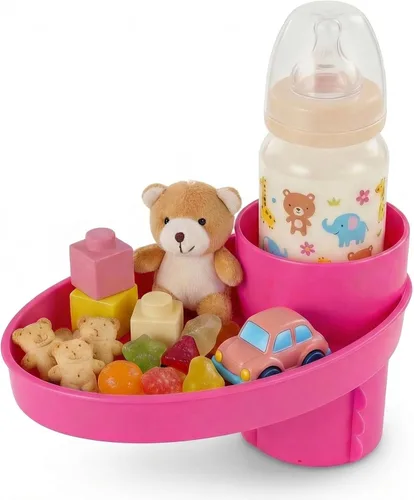 Miniatura 9 de Bandeja de asiento de automóvil – para portavasos de 2.5 a 2.8 pulgadas, expande fácilmente la bandeja para aperitivos en taza de 360° y bandeja