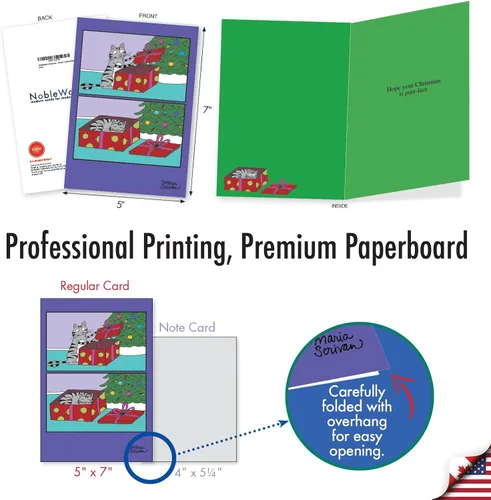 Miniatura 4 de NobleWorks 36 tarjetas de felicitación navideñas humorísticas en caja con sobres de 5 x 7 pulgadas para hombres y mujeres (1 diseño, 36 cada una)