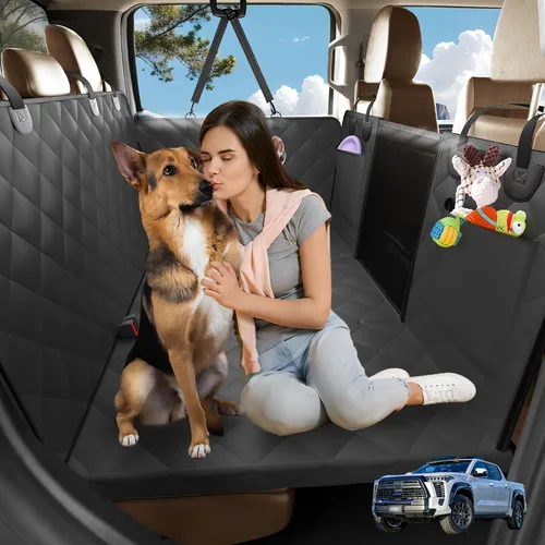 Miniatura 11 de Extensor de asiento trasero para perros, funda de asiento de coche de fondo duro para asiento trasero, hamaca impermeable para perro, plataforma
