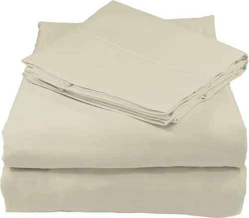 Whisper Organics, Juego de sábanas de 300 hilos 100 % algodón orgánico, sábanas de alta calidad, para bolsillo profundo, certificado GOTS, color