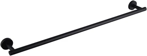 Miniatura 10 de Barra de toalla de mano de baño de 24 pulgadas en negro mate SUS 304 de acero inoxidable para montaje en pared..