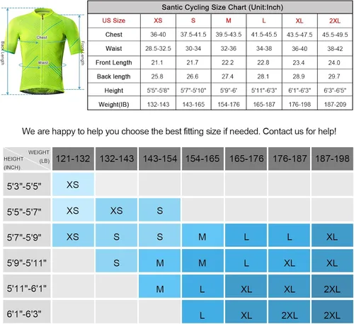 Miniatura 2 de Santic Camiseta de ciclismo para hombre, manga corta, camisas de ciclismo de montaña, chaqueta de bicicleta con bolsillos
