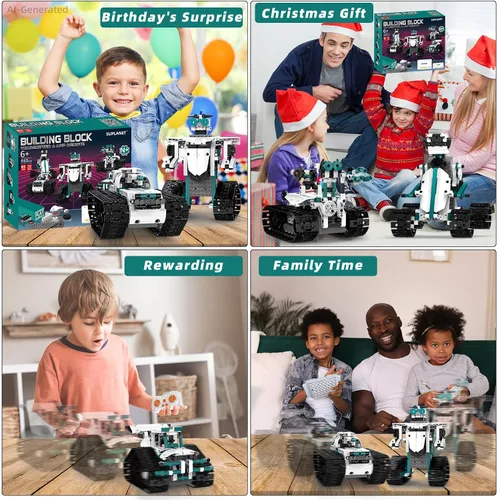 Miniatura 6 de Juguetes de Robot STEM para 8-14, 12 en 1 Juguetes de Robótica de Control Remoto para Niños, Kit de Construcción de Robot Programable Regalo