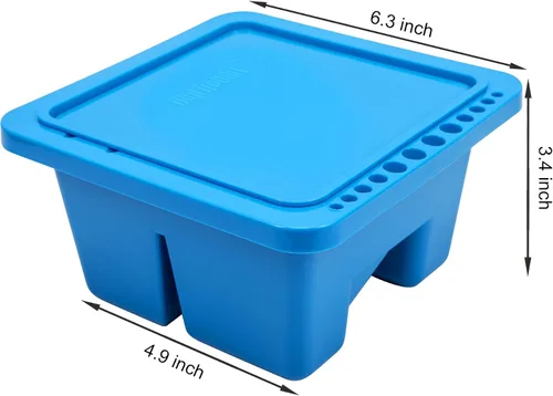 Miniatura 6 de MyLifeUNIT Limpiador de pinceles, soporte y organizadores para pinceles de pintura acrílica, acuarela y pinturas a base de agua (negro)