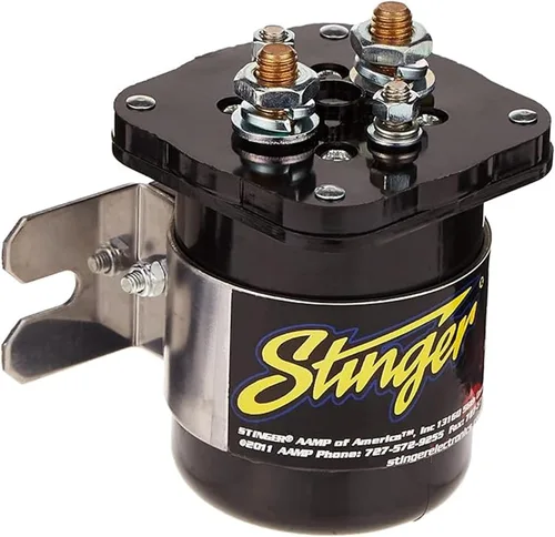 Stinger Relé y aislador de batería de 200 amperios de alta corriente SGP32 para la mayoría de vehículos, diseño resistente al agua para deportes
