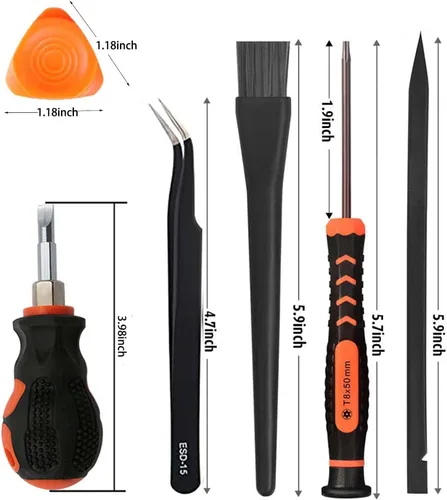 Miniatura 5 de Kit de herramientas de reparación de limpieza para PS5 PS4 PS3, UYXiNONE T6 T8 con destornillador cruzado 2.0/4.0 para Xbox One/Series X, y también