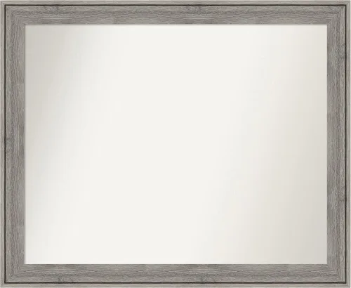 Miniatura 375 de Amanti Art Espejo de pared personalizado no biselado (24.5 x 24.5 pulgadas), marco gris marrón alta, varios tamaños personalizados, espejo de baño