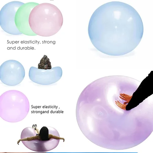 Miniatura 2 de Bola de burbujas gigante de 47 pulgadas para adultos, bola de diversión inflable de inyección de agua, bola de burbujas para playa, jardín, bola