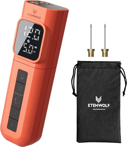 ETENWOLF P200 Electric Ball Pump 2000mAh Sports Air Pump with Digital Pressure Gauge, Fast Inflation & Deflation for Basketball Soccer Volleyball