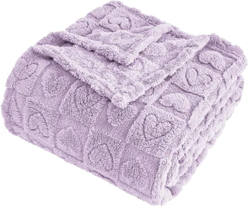 Miniatura 22 de FY FIBER HOUSE - Mantas con diseño de corazón a cuadros, mantas suaves y cálidas para regalos para amantes, madres, padres, lavables y ligeras