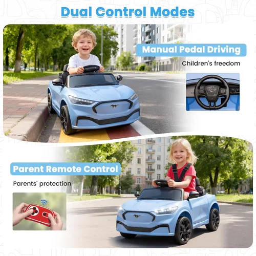 Miniatura 2 de Bobike - Auto eléctrico de paseo para niños, coche eléctrico de 12V para niños pequeños con control remoto, juguetes de paseo para niños con luces