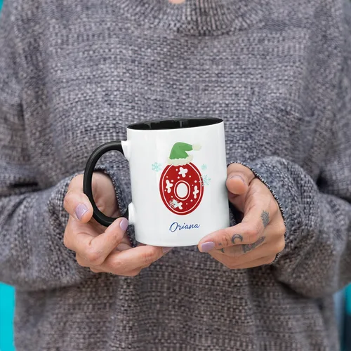 Miniatura 3 de Tazas de café con iniciales de Navidad 2025, taza con monograma, tazas de Navidad personalizadas con nombres, taza para niños, tazas de café, tazas