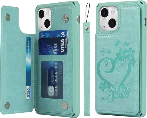 Cavor para iPhone 13 Funda con Tarjetero iPhone 13 Funda Tipo Cartera, para iPhone 13 Funda para Hombres Mujeres, Fundas para iPhone 13 Funda con