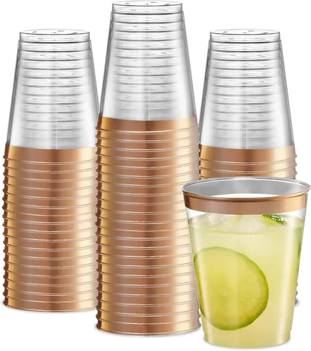 Miniatura 8 de PLASTICPRO Vasos desechables de plástico cristalino transparente de 8 oz para fiestas y bodas, paquete de 50