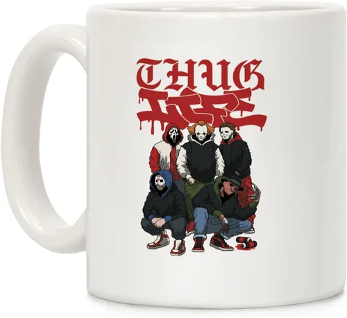 Miniatura 140 de LookHUMAN Taza de Café de Halloween – Halloween Is Meowgical Tazas, Taza de Café Espeluznante Idea de Regalos de Taza, 15 Onzas 10-Blanco