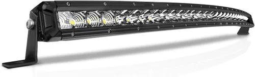 Barra de luz LED curvada de 32 pulgadas, 240 W, superbrillante, combo de haz amplio y puntual, 48000 lm, barras de luz de una fila para conducción