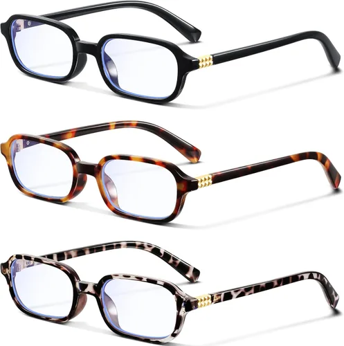 Miniatura 8 de Retro Rectangle Glasses for Women Small Square Blue Light Blocking Glasses Reduce Eye Strain