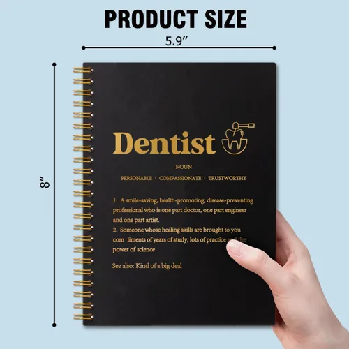 Miniatura 2 de Dentist Definition - Cuadernos en espiral de tapa dura de 160 páginas, regalo inspirador para dentistas, higienista dental, apreciación de graduados