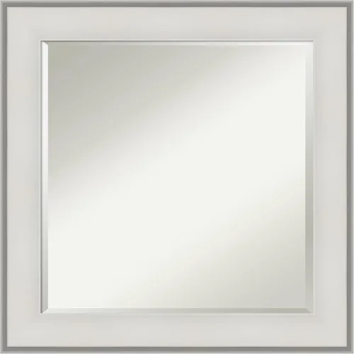 Miniatura 12 de Amanti Art Espejo de baño plateado para sobre el fregadero, espejo de tocador cuadrado de plata imperial de 25 x 25 pulgadas, marco tradicional