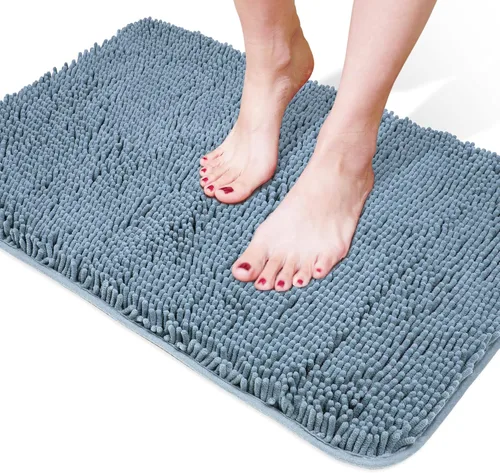 Miniatura 143 de Yeaban Alfombra de pasillo de baño de 24 x 72 pulgadas, antideslizante, alfombra de baño larga de felpilla gruesa, absorbente y lavable, alfombra