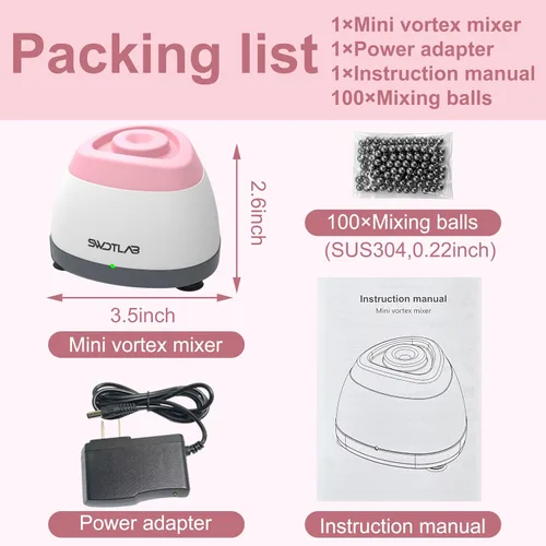 Miniatura 6 de Mezclador Vortex 3500rpm, Agitador de Esmalte de Uñas, Agitador de Pegamento y Mezclador de Pintura para Esmalte en Gel, Pinturas Acrílicas