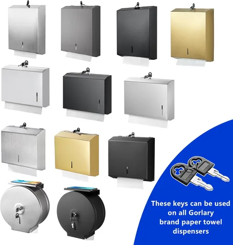 Miniatura 3 de Gorlary Llave dispensadora universal de grado comercial clave para dispensadores de toallas de papel y dispensadores de papel higiénico GORLARY