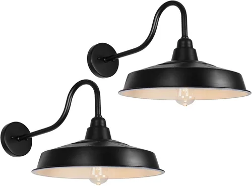 Miniatura 16 de Luz solar de granero para exterior, luces de pared al aire libre del atardecer al amanecer, funciona con energía solar, aplique de pared exterior