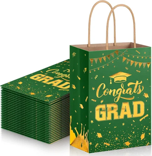 Miniatura 9 de TaoBary 24 bolsas de regalo de graduación de arcoíris negro 2026, bolsas de felicitaciones de graduación, recuerdos de fiesta con asas, regalos