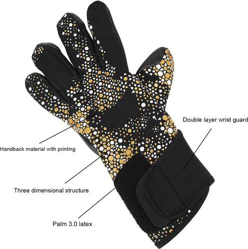 Miniatura 4 de Alomejor Guantes de portero, palma de látex antideslizante con reverso de neopreno transpirable para fútbol y fútbol