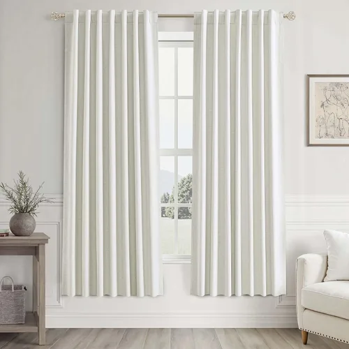 Miniatura 30 de UHITECH Cortinas opacas de 35 pulgadas de largo para sala de estar, 2 paneles, cortina opaca corta para cocina para ventanas pequeñas, cortinas