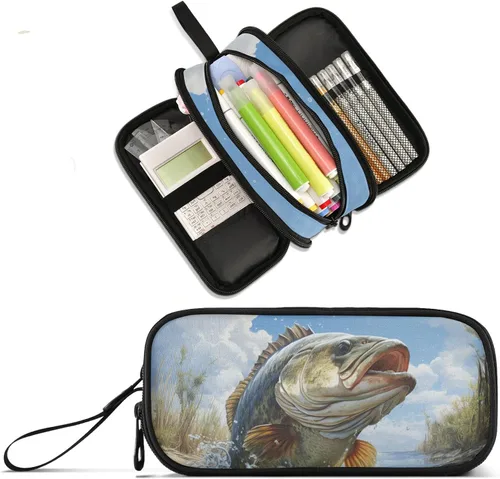Miniatura 15 de Estuche para lápices de gran capacidad de los años 80 y 90, bolsa para lápices, oficina, escuela, bolsa grande para bolígrafos con almacenamiento