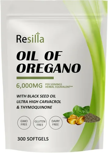 Aceite de Orégano con Aceite de Semilla Negra - Cápsulas de Aceite de Orégano, Sin OMG, Sin Gluten, Antioxidante y Apoyo Inmunológico (1)