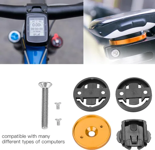Miniatura 6 de Soporte para computadora para bicicleta de carretera, cubierta superior para bicicleta, cronómetro, GPS, soporte para velocímetro (dorado) Bryton