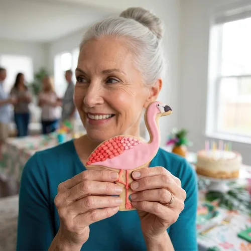 Miniatura 10 de Juego de 3 cortadores de galletas hawaianos tropicales de Ann Clark fabricados en Estados Unidos, flamenco, palmera, piña