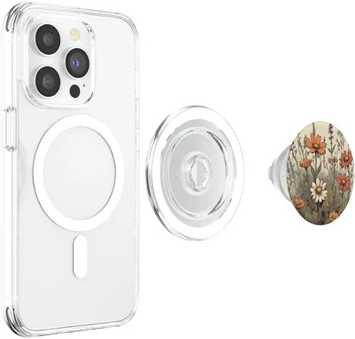 Miniatura 4 de Bonito diseño botánico de flores silvestres con patrón vintage PopSockets MagSafe PopGrip para iPhone