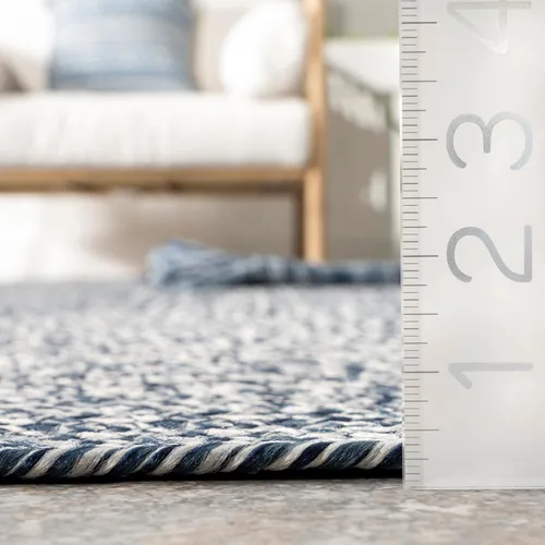 Miniatura 2 de nuLOOM Alfombra de Área Sólida Trenzada a Mano de 6' x 9' para Interiores/Exteriores, Apta para Mascotas, Alto Tráfico, Resistente a la Intemperie
