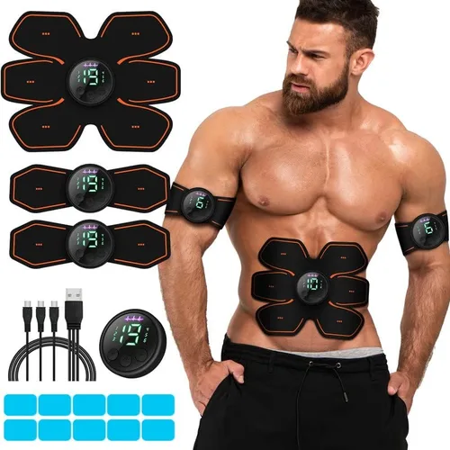cepignoly Joinpital - Equipo de entrenamiento estimulador ABS, máquina de abdominales, equipo recargable por USB para abdomen/brazo/pierna, equipo