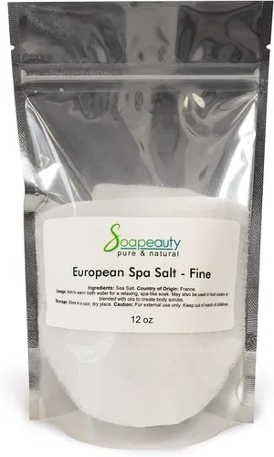 Miniatura 3 de Soapeauty European Spa Salt Fine Grain Sal marina pura natural Remojo de baño, exfoliante corporal y facial, cuidado de la piel de spa