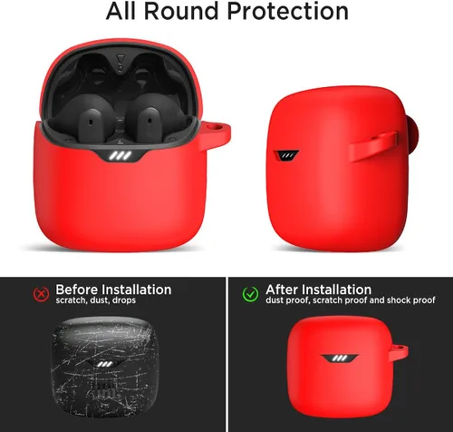 Miniatura 4 de Miimall Funda compatible con Tune Flex 2, a prueba de golpes, a prueba de polvo, a prueba de arañazos, puerto de carga reservado, funda de silicona