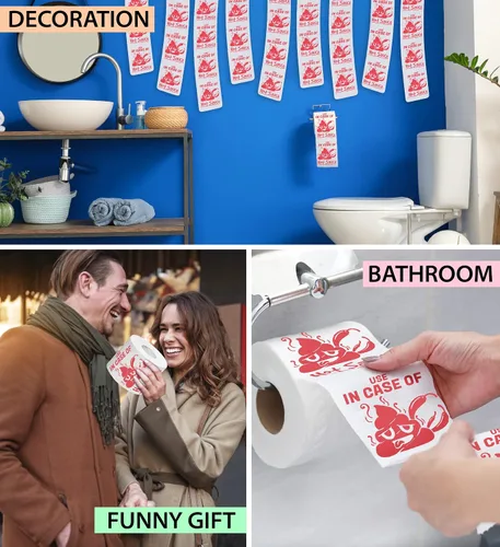 Miniatura 5 de Printed TP Uso en caso de papel higiénico impreso con salsa picante, divertido rollo de papel higiénico para bromas, sorpresas, decoración de baño