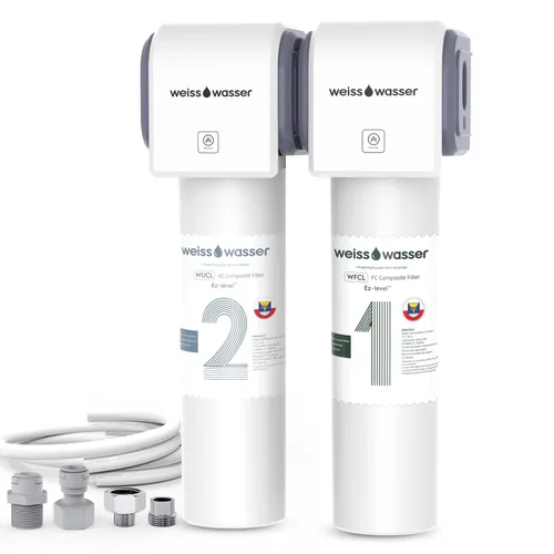 Filtro de agua para debajo del fregadero, ultra filtración multietapa para Baçtёria, reducción de cloro y olor, 9K Gal/2 años, fácil instalación,